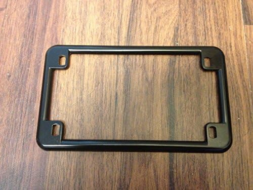 Black Metal "Deluxe" Motorcycle License Plate Frame Lic Tag Bracket Fastener B9
