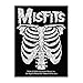 Misfits Ribcage Patch Punk Rock Band Music Skeleton Jacket Woven Sew On Applique
