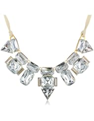 Vince Camuto Crystal Clear Beige Statement Necklace, 18"