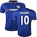 FC FirstClass 2015/2016 Hazard #10 Chelsea Home Kit Kids Football Soccer Jersey and Shorts & Socks & Key Chain 3-14 Yrs (9-10 years )