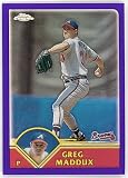 Greg Maddux 2003 Topps Chrome Blue Refractor Serial #567/699