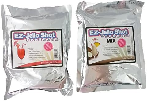 Pina Colada and Strawberry Daiquiri EZ-Jello Shot Mix Bundle by EZ- Squeeze