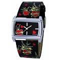 Pink Cookie Ladies Watch PCL-0007 with Black Dial and Black Leather Strap