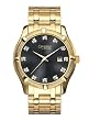 Caravelle by Bulova Men's 44D002 Diamond Accented Black Dial Watch
