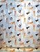 Carnation Home Fashions 6-Feet by 6-Feet Vinyl Print Shower Curtain, Dog World