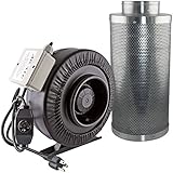 Apollo Horticulture AH IF6+CF6 6" 440 CFM Inline Fan with 6" Carbon Filter