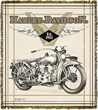 Harley-Davidson&reg; Motorcycles 1903 Sepia Throw Blanket