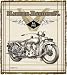 Harley-Davidson&reg; Motorcycles 1903 Sepia Throw Blanket