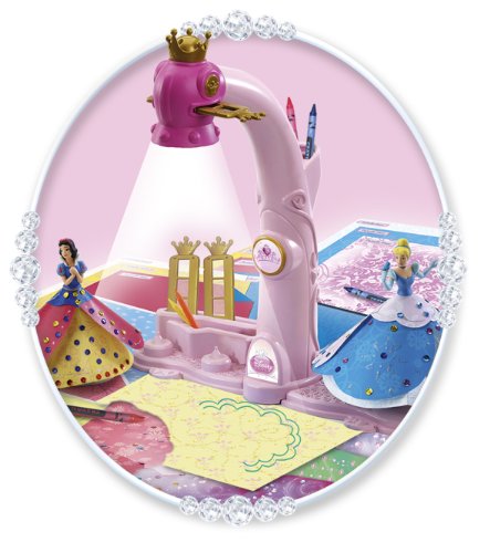 Imagen 5 de Famosa Arts & Crafts Disney proyectores Dress Your Princess - Set de dibujo con proyector (2 patrones por princesa, Cenicienta, Blancanieves y la Sirenita), color rosa