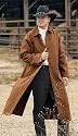 Duster Coat Mustard with contrasting Brown Collar