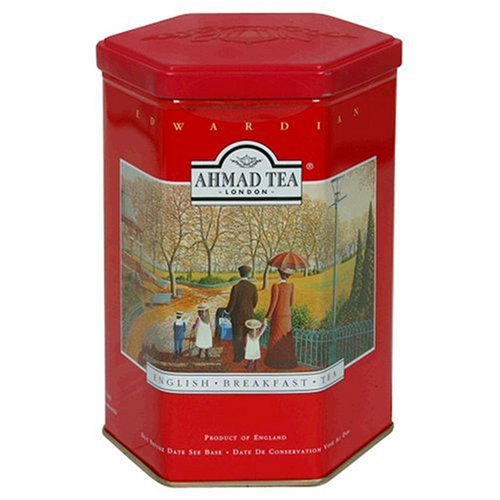 Ahmad English Breakfast Tea Edwardian Caddy 50 Teabags by Breakfast Teas