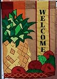 Pineapple Welcome Regular Size Applique Flag