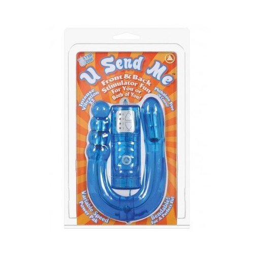 Golden Triangle U Send Me Dual Vibrator, Blue