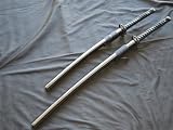Fully Hand Forged Clay Temper Practical Bamboo Samurai Katana & Wakizashi #344-5