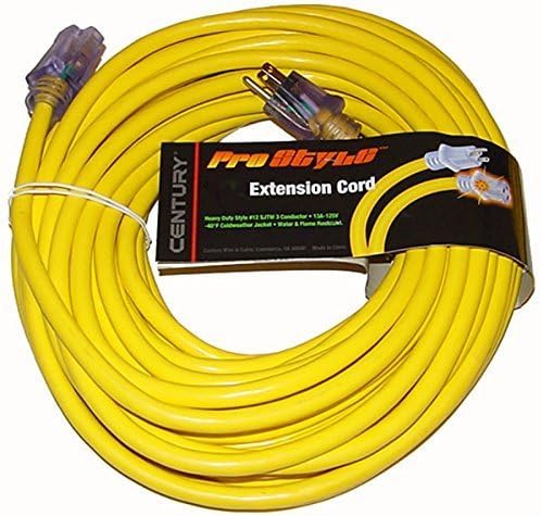 100 ft Heavy Duty Electric Extension Electrical Cord Cable 12 Gauge by Century Wire