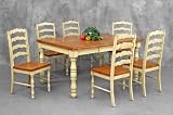 Lifestyle California 19 Series Fallbrook Rectangular Dining Set with Shaped Ladder Back Chairs