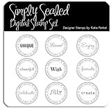 Photoshop Brushes - Simply Sealed: Black Designer Digital Stamp Set