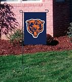 CHICAGO BEARS OFFICIAL LOGO GARDEN FLAG + STAND