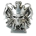Skull with Cards Belt Buckle