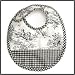 Black Toile Laminate Bib