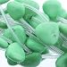 Green Magnesite : Teardrop with Plastic Tube Link-plain - 13mm Diameter, a Grade - Sold By: 16 Inch Strand. With Angel Mountain Beads Heart Charm (.625 X .570 Inches)