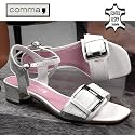 COMMA, Damen Sling-Sandalette, Innenausstattung aus Leder, weiss