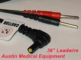 TENS Replacement Cords .08" Red and Black Pins - 36" Right Angle by AME