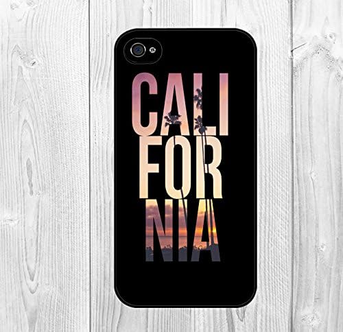 @ALL CASE Cool Protective Case for iPhone 5C, California Words California Dream Sunset Pattern Best Rubber ,Phonecase and Dust Plug