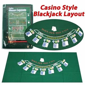 Trademark Poker Felt Blackjack Table Layout - 36x72"