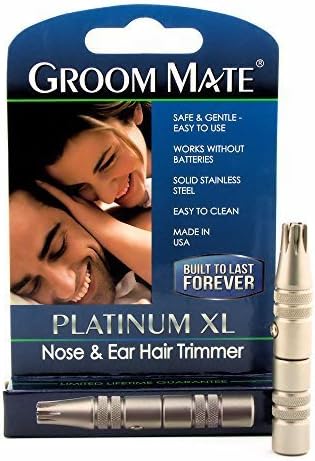 Groom Mate Platinum XL Nose &amp; Ear Hair Trimmer - Made in USA - Lifetime Warranty by Groom Mate