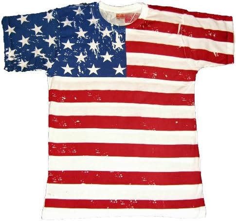 American Flag T-Shirt - USA Flag Distressed Full Body Adult T-Shirt