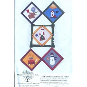 Seasonal Button Pillows [5 Pillow Panels - Christmas, Fall, Summer, Spring, Winter]