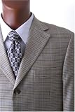 Men's 3 Button Luxury 100% Wool Silk Cashmere Olive Sport Coat