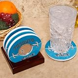 MLB Steiner Sports Toronto Blue Jays White Team Logo and Field Coasters with Rogers Centre Authentic Dirt Capsules