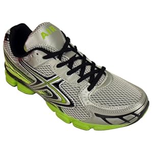 Mens Shock Absorbing Silver Running Trainers Jogging Gym Trainer Size UK 9