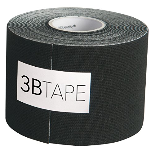 3B Scientific Black Cotton Rayon Fiber Kinesiology Tape, 16' Length x 2" Width