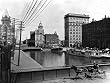 Horsecart Crosses the Erie Canal in Syracuse, New York, ca. 1900 - 16" x 20" - Fine-Art Gicl??e Photographic Print of an Image from the Library of Congress Collection