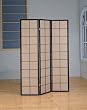 Fabric Folding Divider Room Screen In Cappuccino Finish
