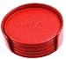 Lucrin - Set of 6 coasters - granulated cow leather