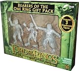 ToyBiz Year 2004 The Lord of the Rings Movie Series The Fellowship of the Ring Gift Pack - Bearers of the One Ring with 3 Translucent 4-1/2 Tall Action Figure (Prologue Bilbo with Sting-Slashing Action, Gollum and Twilight Frodo with Sword Slashin Action)IMAGE