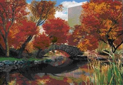 Your Space UK Central Park Nyc Seasons 3D Lenticular Moving Poster