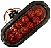 Autosmart KL-35100RK Red Oval Sealed LED Turn Signal and Parking Light Kit with Light, Grommet and Plug