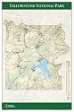 Map of Yellowstone National Park Art Poster Print, 24x36