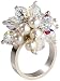 Jane Davis Sterling Silver Cluster of Freshwater Pearls and Swarovski Crystal Ring