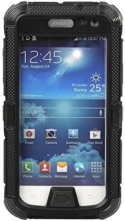 Cobblehome™ Aluminum Metal Corning Gorilla Glass Case, Newest Extreme Shockproof Dustproof Weatherproof Limited Waterproof Case Military Heavy Duty Protection Hard Cover, 3 Months Warranty, Perfect Hiking Camping Running Outdoors for Samsung Galaxy S4 Mini (Black)