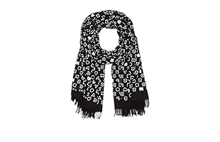 Marc by Marc Jacobs Fular Woven Stardust Logo (Negro / Blanco)