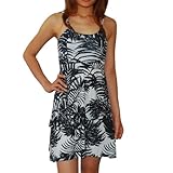 ROXY Womens Printed Ruffle Layered Elegant Summer Beach & Surf Dress