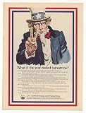 1971 LTV Aerospace Looking Ahead Peace Uncle Sam art Print Ad