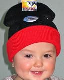 Action Gear baby winter hat for baby 1 - 4 years old (colour black and red)