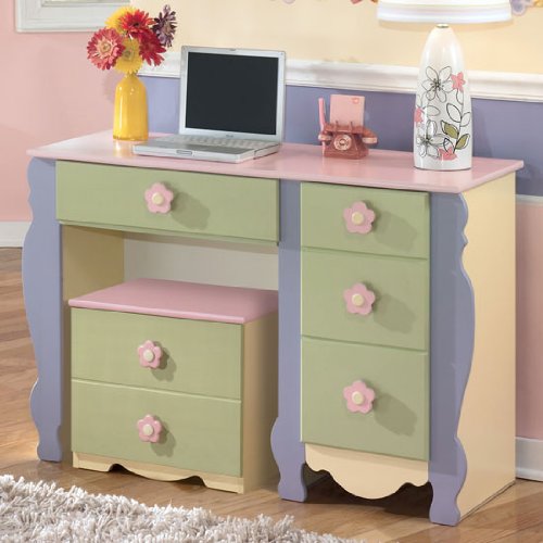 Youth Bedroom Desk with Rolling Box